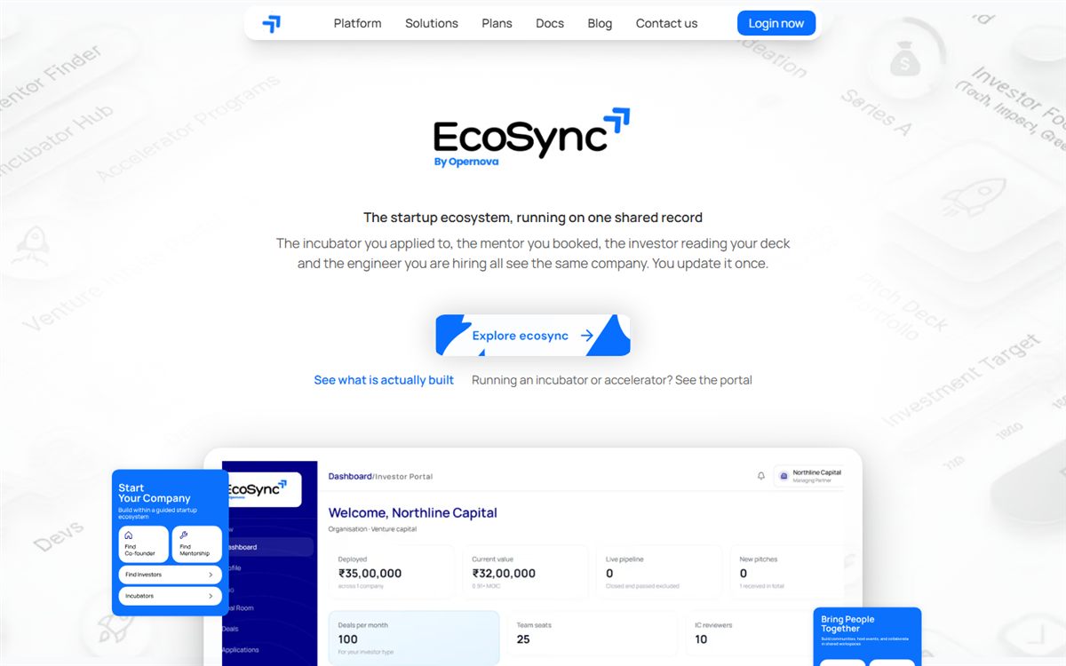 The EcoSync site as it looks today